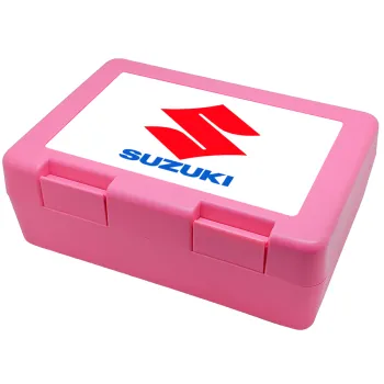 SUZUKI, Παιδικό δοχείο κολατσιού ΡΟΖ 185x128x65mm (BPA free πλαστικό)