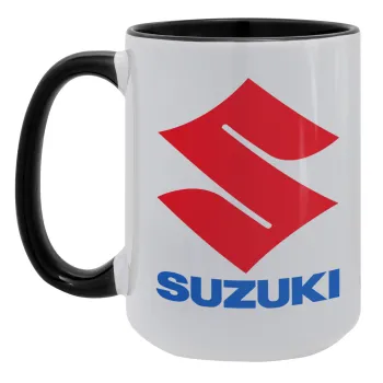 SUZUKI, Κούπα Mega 15oz, κεραμική Μαύρη, 450ml