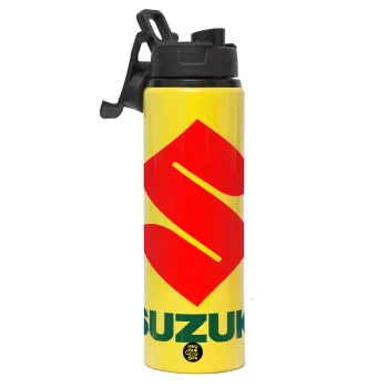 SUZUKI, Μεταλλικό παγούρι νερού με καπάκι ασφαλείας, αλουμινίου 850ml