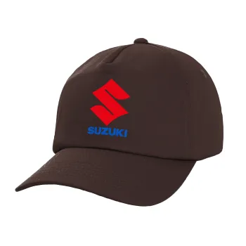 SUZUKI, Adult Baseball Cap, 100% Cotton, Chocolate (COTTON, ADULT, UNISEX, ONE SIZE)