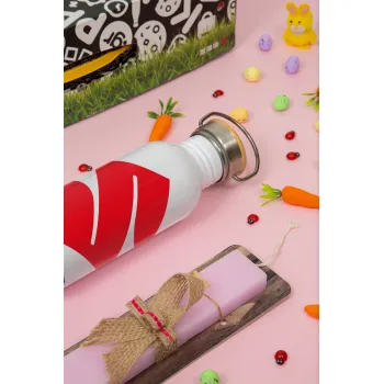 SUZUKI, Πασχαλινή Λαμπάδα με παγούρι μεταλλικό (620ml, stainless steel) & κερί αρωματικό πλακέ (30cm) (ΡΟΖ)