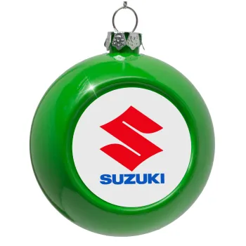 SUZUKI, Green Christmas tree ornament bauble 8cm