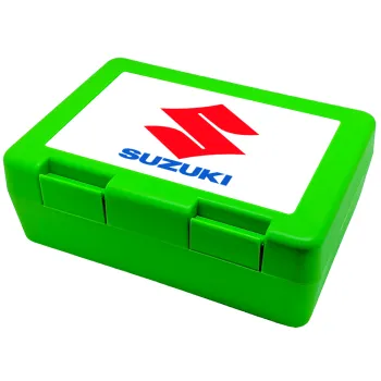 SUZUKI, Παιδικό δοχείο κολατσιού ΠΡΑΣΙΝΟ 185x128x65mm (BPA free πλαστικό)