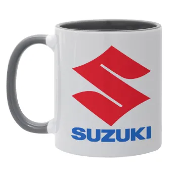 SUZUKI, Κούπα χρωματιστή γκρι, κεραμική, 330ml