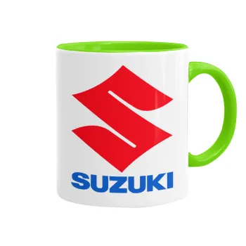 SUZUKI, Mug colored light green, ceramic, 330ml
