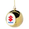 Golden Christmas tree ball ornament 8cm