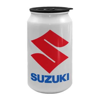 SUZUKI, Κούπα ταξιδιού μεταλλική με καπάκι (tin-can) 500ml