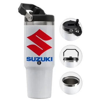 SUZUKI, Θερμός Ανοξείδωτο 30oz με χερούλι