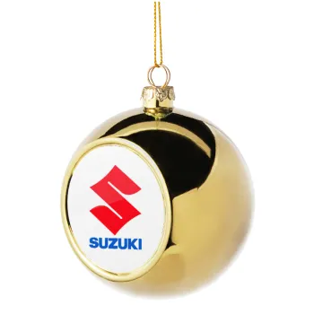 SUZUKI, Στολίδι Χριστουγεννιάτικη μπάλα δένδρου Χρυσή 8cm