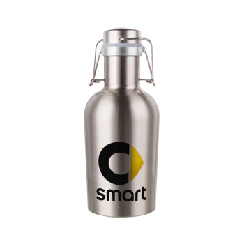smart, Μεταλλικό παγούρι Inox (Stainless steel) με καπάκι ασφαλείας 1L