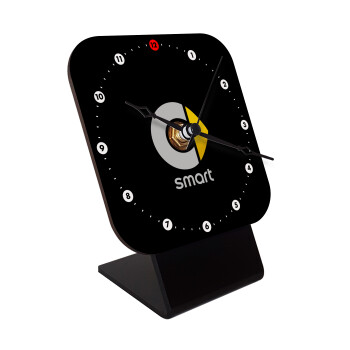 smart, Επιτραπέζιο ρολόι ξύλινο με δείκτες (10cm)