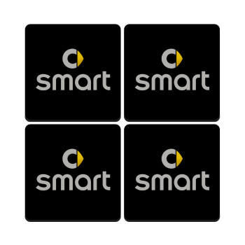 smart, ΣΕΤ 4 Σουβέρ ξύλινα τετράγωνα (9cm)