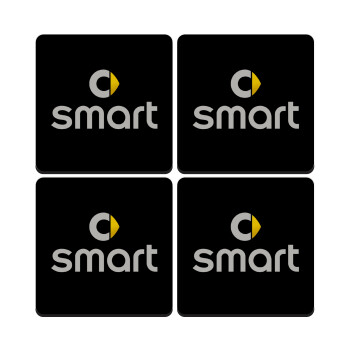 smart, ΣΕΤ 4 Σουβέρ ξύλινα τετράγωνα (9cm)