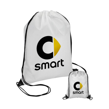 smart, Τσάντα πουγκί με μαύρα κορδόνια 45χ35cm (1 τεμάχιο)