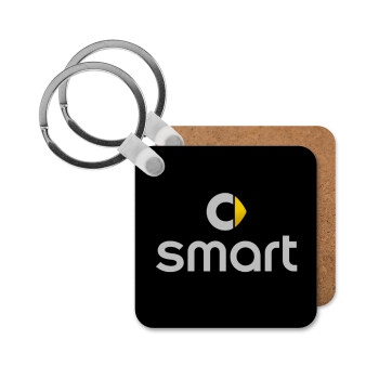 smart, Μπρελόκ Ξύλινο τετράγωνο MDF 5cm (3mm πάχος)