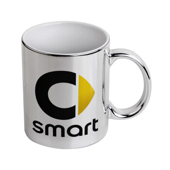 smart, Mug ceramic, silver mirror, 330ml