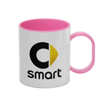 smart, Κούπα (πλαστική) (BPA-FREE) Polymer Ροζ για παιδιά, 330ml