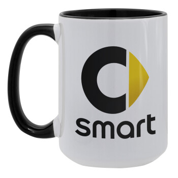 smart, Κούπα Mega 15oz, κεραμική Μαύρη, 450ml