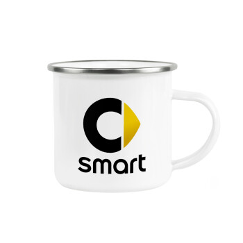 smart, Metallic enamel cup white 360ml