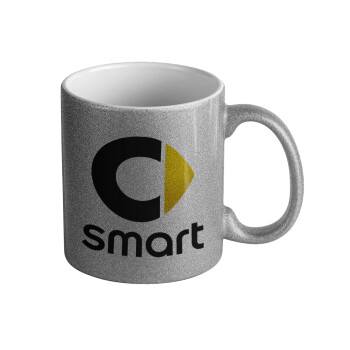 smart, Κούπα Ασημένια Glitter που γυαλίζει, κεραμική, 330ml