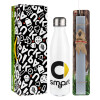 Easter candle, metallic white thermos bottle (500ml) & aromatic flat candle (30cm) (GRAY)