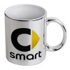 Mug ceramic, silver mirror, 330ml