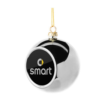 smart, Χριστουγεννιάτικη μπάλα δένδρου Ασημένια 8cm