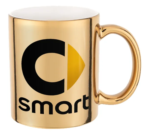 smart — Mug ceramic, gold mirror, 330ml