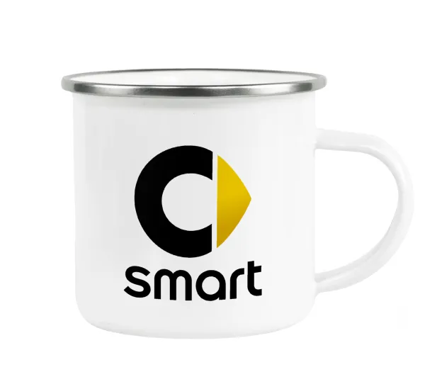 smart — Metallic enamel cup white 360ml