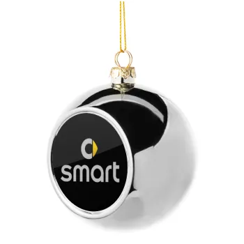 smart, Silver 8cm Christmas tree ball ornament