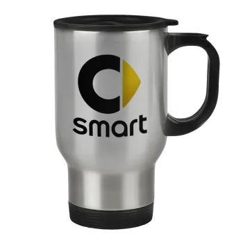 smart, Stainless steel travel mug with lid, double wall 450ml
