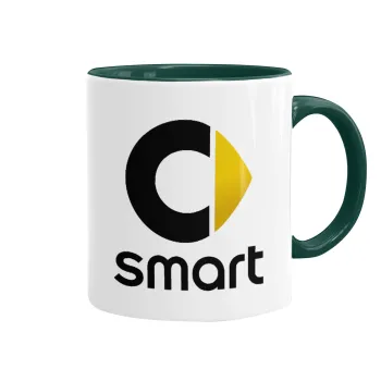smart, Κούπα χρωματιστή πράσινη, κεραμική, 330ml