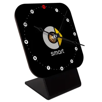 smart, Επιτραπέζιο ρολόι ξύλινο με δείκτες (10cm)