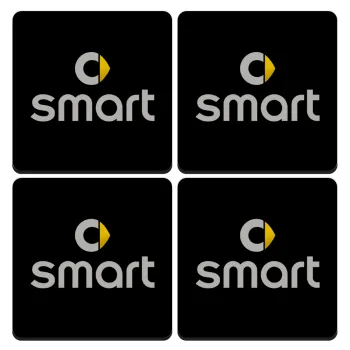 smart, ΣΕΤ 4 Σουβέρ ξύλινα τετράγωνα (9cm)