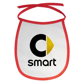 smart, Σαλιάρα μωρού αλέκιαστη με κορδόνι Κόκκινη