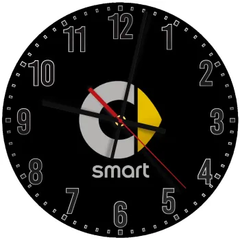 smart, Ρολόι τοίχου ξύλινο (30cm)