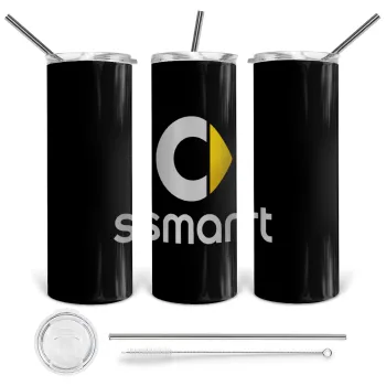 smart, Tumbler stainless steel 600ml, with metal straw & cleaning brush