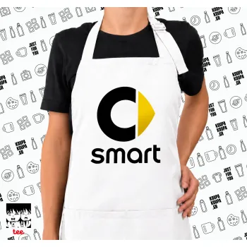 smart, Ποδιά μακριά Σεφ ολόσωμη με τσέπες white (ΕΝΗΛΙΚΩΝ)