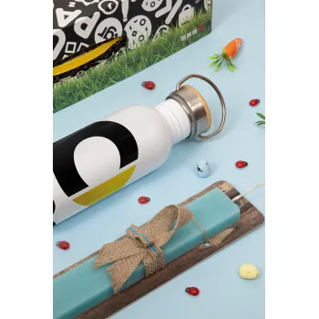 smart, Πασχαλινή Λαμπάδα με παγούρι μεταλλικό (620ml, stainless steel) & κερί αρωματικό πλακέ (30cm) (ΤΙΡΚΟΥΑΖ)