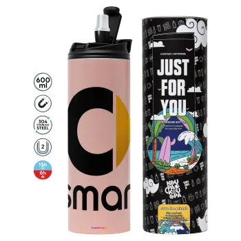 smart, Tumbler stainless steel PINK 600ml