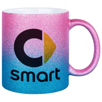 smart, Κούπα Χρυσή/Μπλε Glitter, κεραμική, 330ml