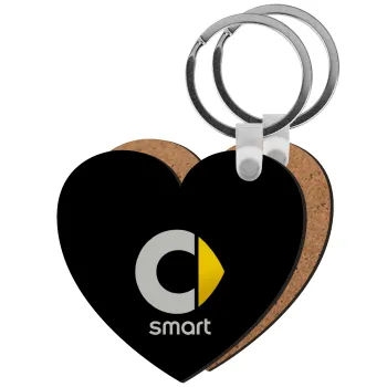 smart, Μπρελόκ Ξύλινο καρδιά MDF