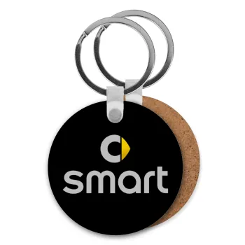 smart, Μπρελόκ Ξύλινο στρογγυλό MDF Φ5cm