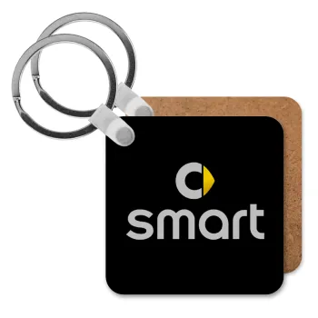 smart, Μπρελόκ Ξύλινο τετράγωνο MDF