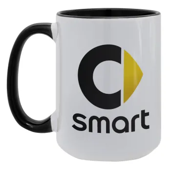 smart, Κούπα Mega 15oz, κεραμική Μαύρη, 450ml
