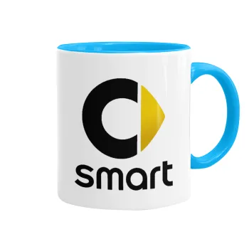 smart, Mug colored light blue, ceramic, 330ml