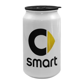 smart, Κούπα ταξιδιού μεταλλική με καπάκι (tin-can) 500ml