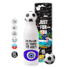 Soccer Metal mug thermos, double wall, 550ml