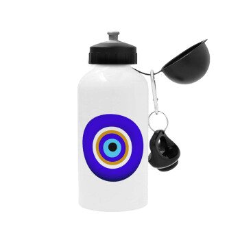 Το μάτι, Metal water bottle, White, aluminum 500ml