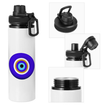 Το μάτι, Metal water bottle with safety cap, aluminum 850ml